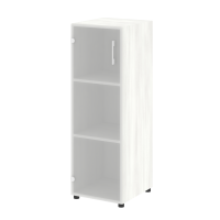 Шкаф средний узкий левый (1 средний фасад стекло) Yalta LT.SU-2.4 L/R снежная патина